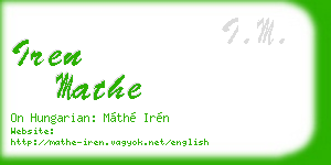 iren mathe business card